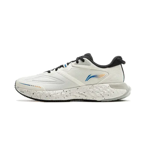 Li Ning Cloud Shield TPU Cushioning Abrasion Resistant Coverage Low top Running Shoes Men's White Black