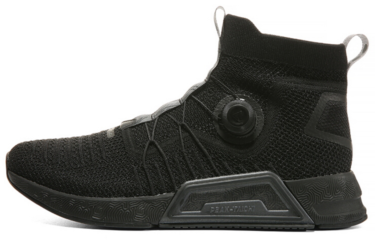 PEAK Taichi, Ninja Cushioning Slip Resistant Abrasion Resistant High top Running Shoes Men’s Black