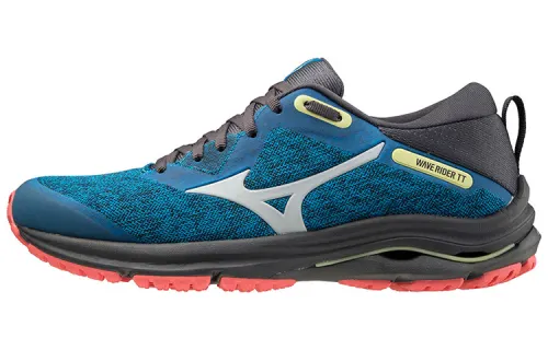Mizuno Wave Rider TT 2 Comfortable Breathable Low top Running Shoes Women's Blue Gray Silver