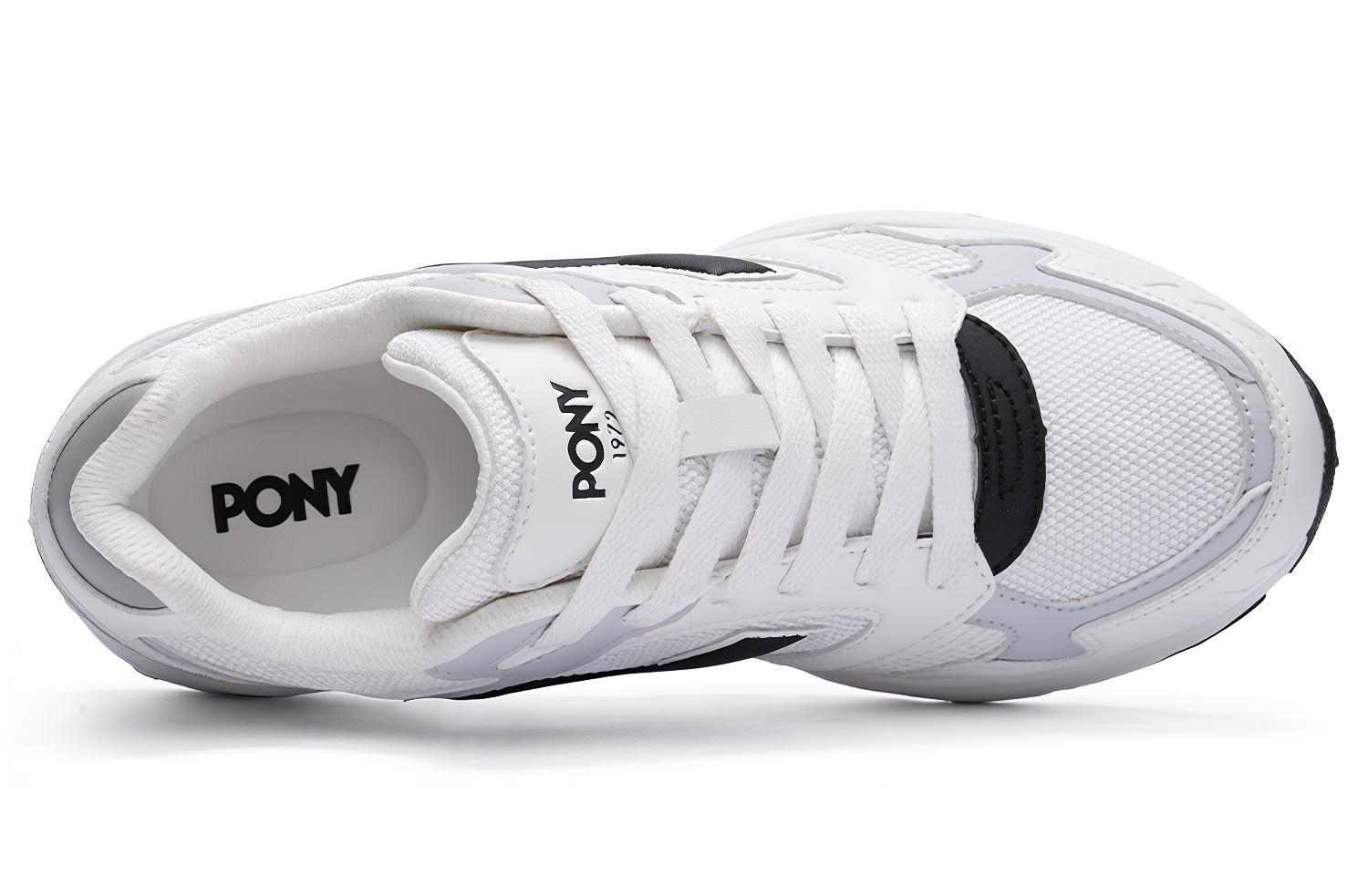 Pony MJ 72 Cushioning Slip Resistant Low top Running Shoes Unisex White Gray