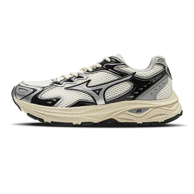 Oarism x Mizuno Racer S Collaboration Slip Resistant And Breathable Low top Running Shoes Unisex Beige Apricot Black