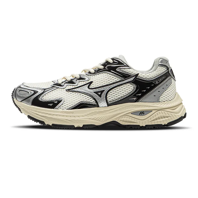 Oarism x Mizuno Racer S Collaboration Slip Resistant And Breathable Low top Running Shoes Unisex Beige Apricot Black