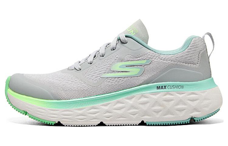 Skechers Skechers Max Cushioning DELTA Xingmai series comfortable mesh low-top running shoes women's gray green