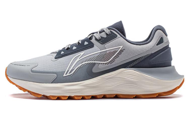 Li Ning Yufeng Cushioning Slip Resistant Abrasion Resistant Low top Running Shoes Men's Gray
