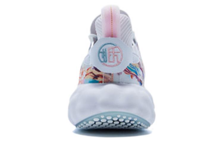 PEAK Taichi Cloud Peach Blossom Slip Resistant Abrasion Resistant Low top Running Shoes Men’s All White