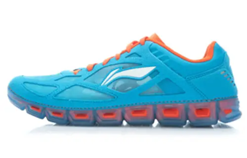 Li Ning Comfortable Cushioning Slip Resistant Abrasion Resistant Low top Running Shoes Men's Blue Orange