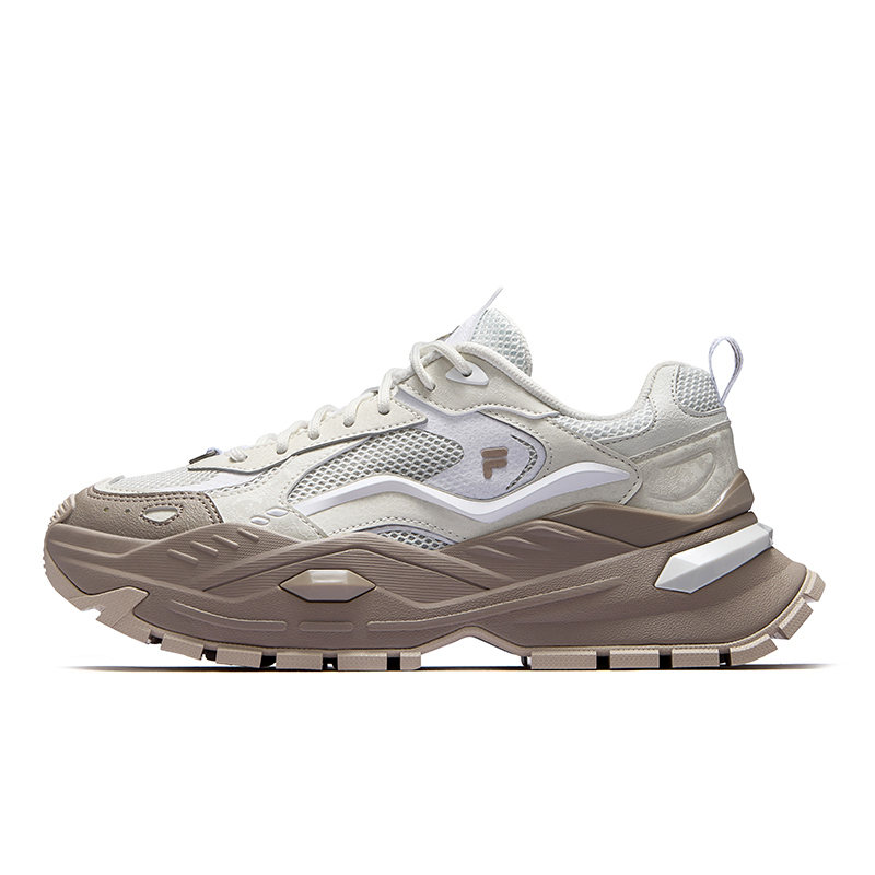 FILA FUSION BIANCO IV Candy Shoes 4 Textile, Synthetic Leather Low top Running Shoes Women’s Gray Brown