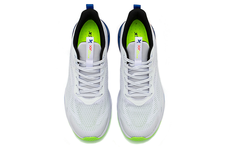 XTEP Cushioning Spin Technology Mesh Breathable Cushioning Low top Running Shoes Men’s White Green