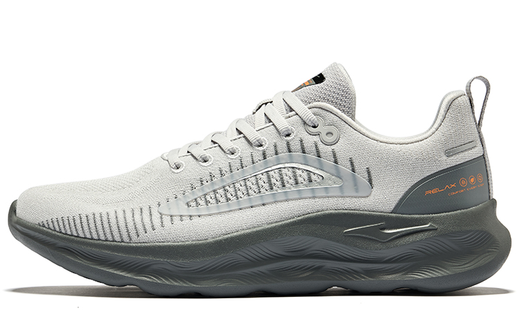 Erke Cushioning Abrasion Resistant Breathable Low top Running Shoes Men’s Cloud Gray Steel Gray