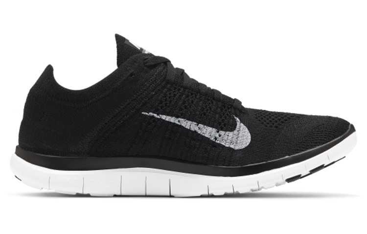 Женские кроссовки Nike Nike Free RN 4.0 Flyknit (черно-белые) — фото 2