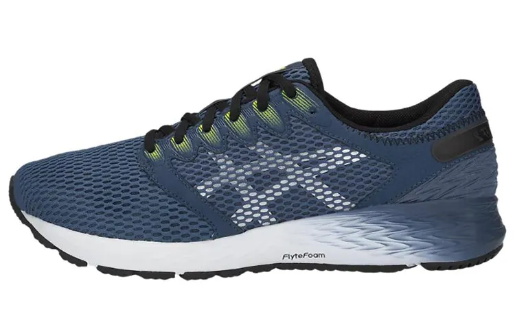 ASICS Roadhawk FF 2 Versatile Mesh Abrasion Resistant Breathable Low top Running Shoes Men's Ink Blue