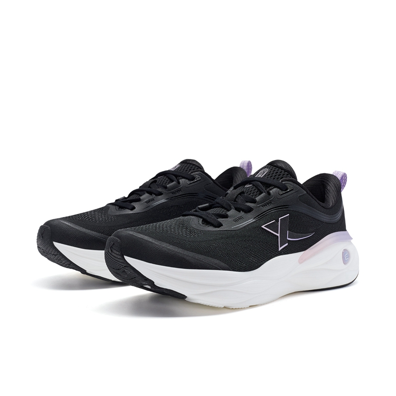 XTEP Cloud Wing 2.0 Comfortable Cushioning Slip Resistant Abrasion Resistant Low top Running Shoes Women’s Black Pink
