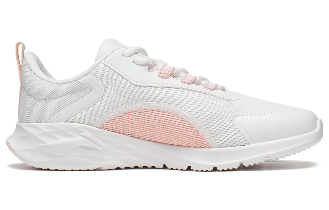 Li Ning Yang Wind Soft And Comfortable Slip Resistant Abrasion Resistant Low top Running Shoes Women’s White Pink