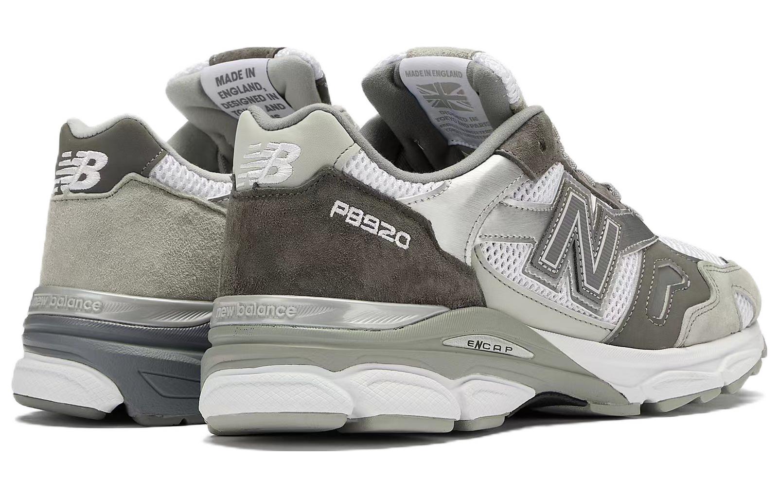 Кроссовки New Balance × beams x PaperBoy 920 (серо-белые) — Серый / белый — фото 5