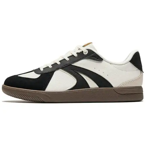 Anta Lightweight Slip Resistant Lightweight Anti Slip Low top Skateboard Shoes Women's White Black