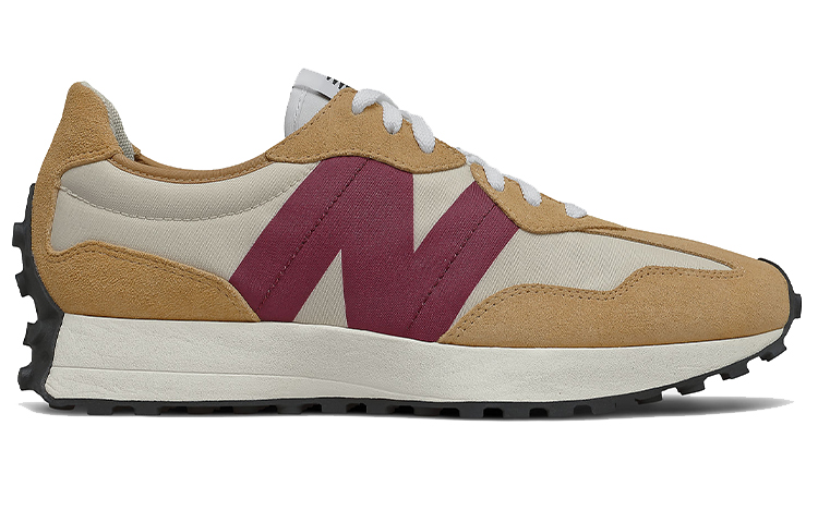 Кроссовки New Balance 327 (коричнево-красные) — Коричневый / красный — фото 3
