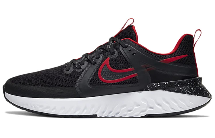 Nike Legend React 2 cushioning foam sports non-slip breathable and lightweight low-top casual running shoes men's black and red