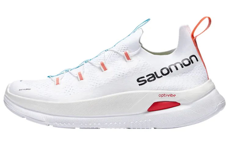 SALOMON Cushioning Slip Resistant Abrasion Resistant Low top Running Shoes Unisex White