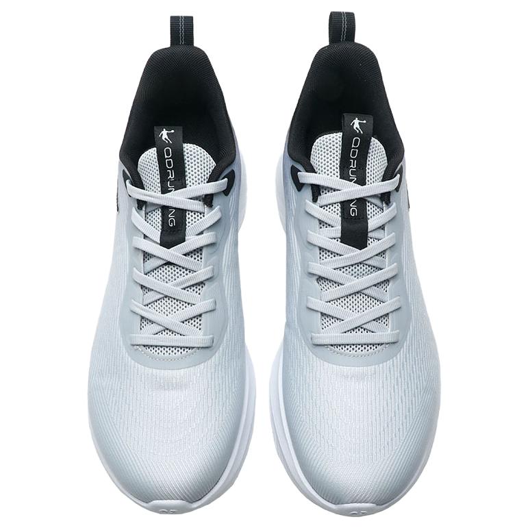 QIAODAN Slip Resistant Abrasion Resistant Low top Casual Running Shoes Men’s White Black