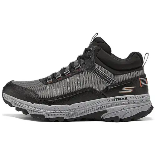 Skechers Go Run Trail Comfortable Abrasion Resistant Mid top Running Shoes Men's Gray