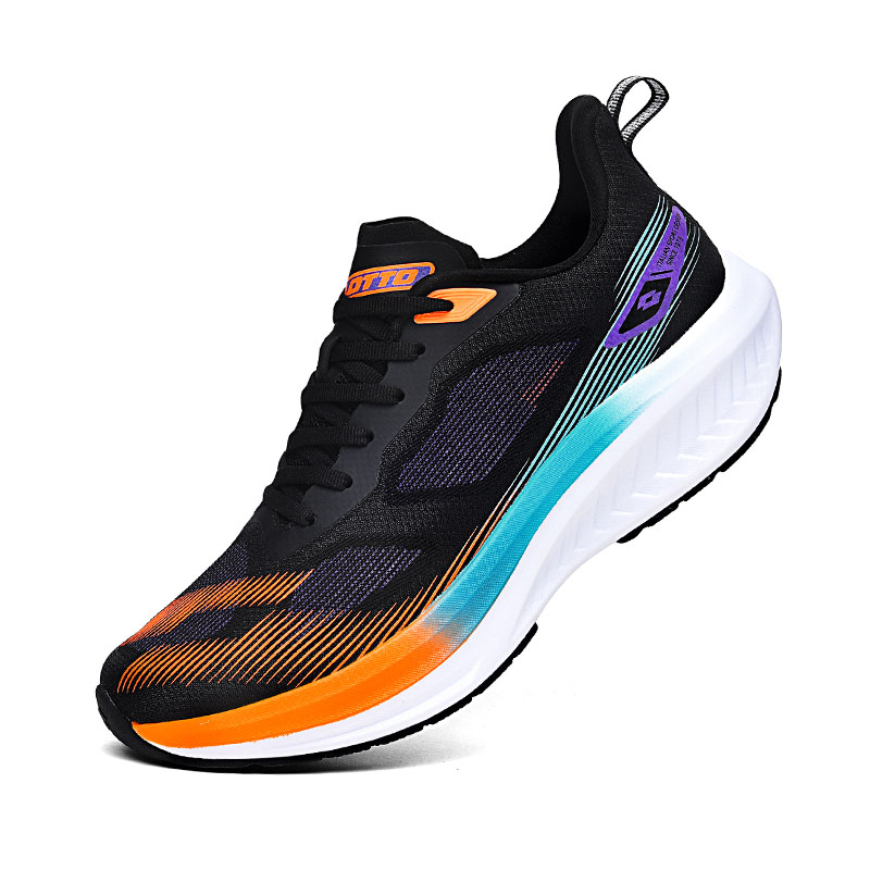 LOTTO Running Shoes Men’s Low Top Black/Orange/Blue