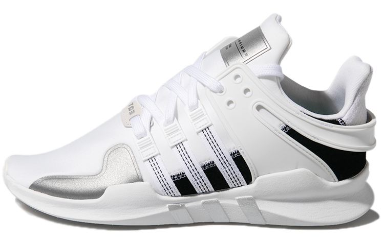 Adidas originals EQT Support ADV comfortable and wear-resistant low-cut marathon running shoes for men and women, white and black