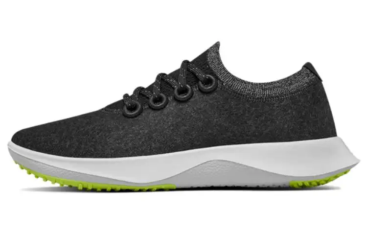 Allbirds Wool Dasher Slip Resistant Low top Running Shoes Women's Black White Green