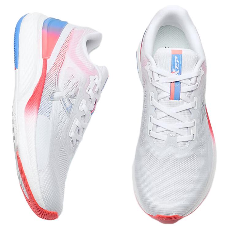 XTEP Cushioning Rebound Low top Running Shoes Women’s White Red Blue