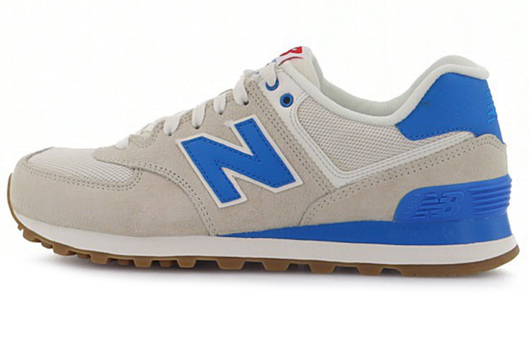 Женские кроссовки New Balance 574 (морская соль) — 海盐白/电路蓝 — фото 1