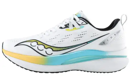 Saucony Tide Mesh, Textile Cushioning Abrasion Resistant Rebound Low top Casual Running Shoes Unisex White Blue
