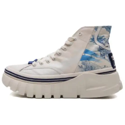 Li Ning High top Casual Shoes Men's White Blue
