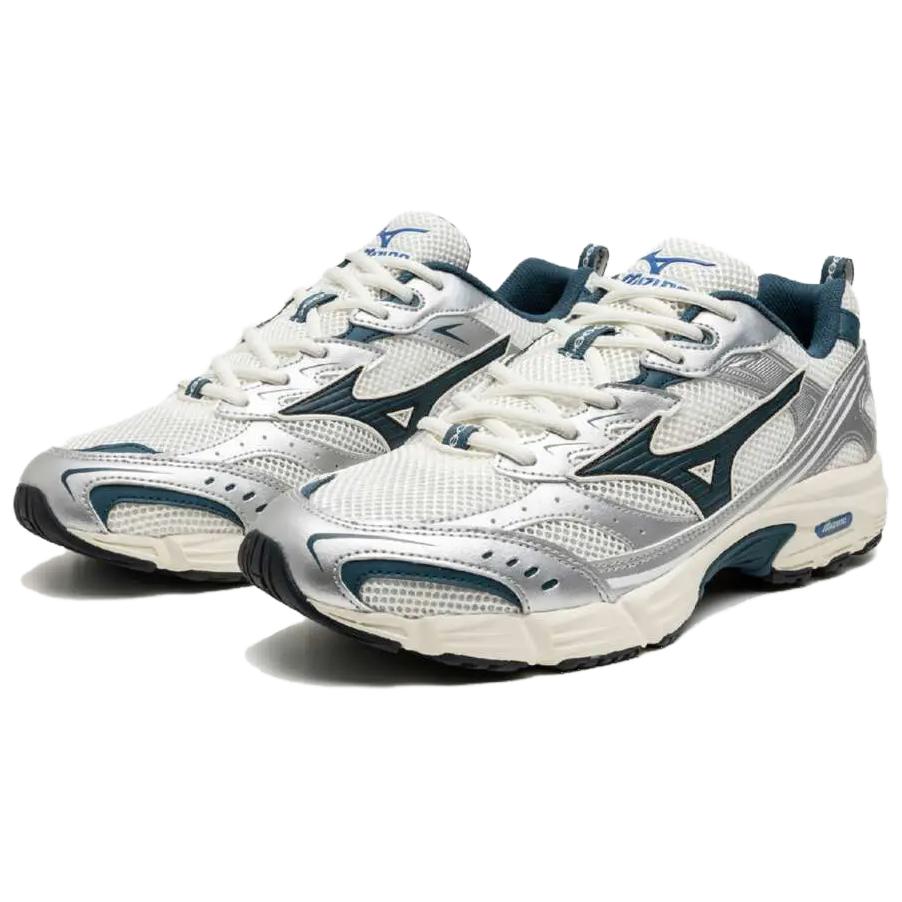 Mizuno Slip Resistant Abrasion Resistant Low top Casual Running Shoes Unisex Silver Blue