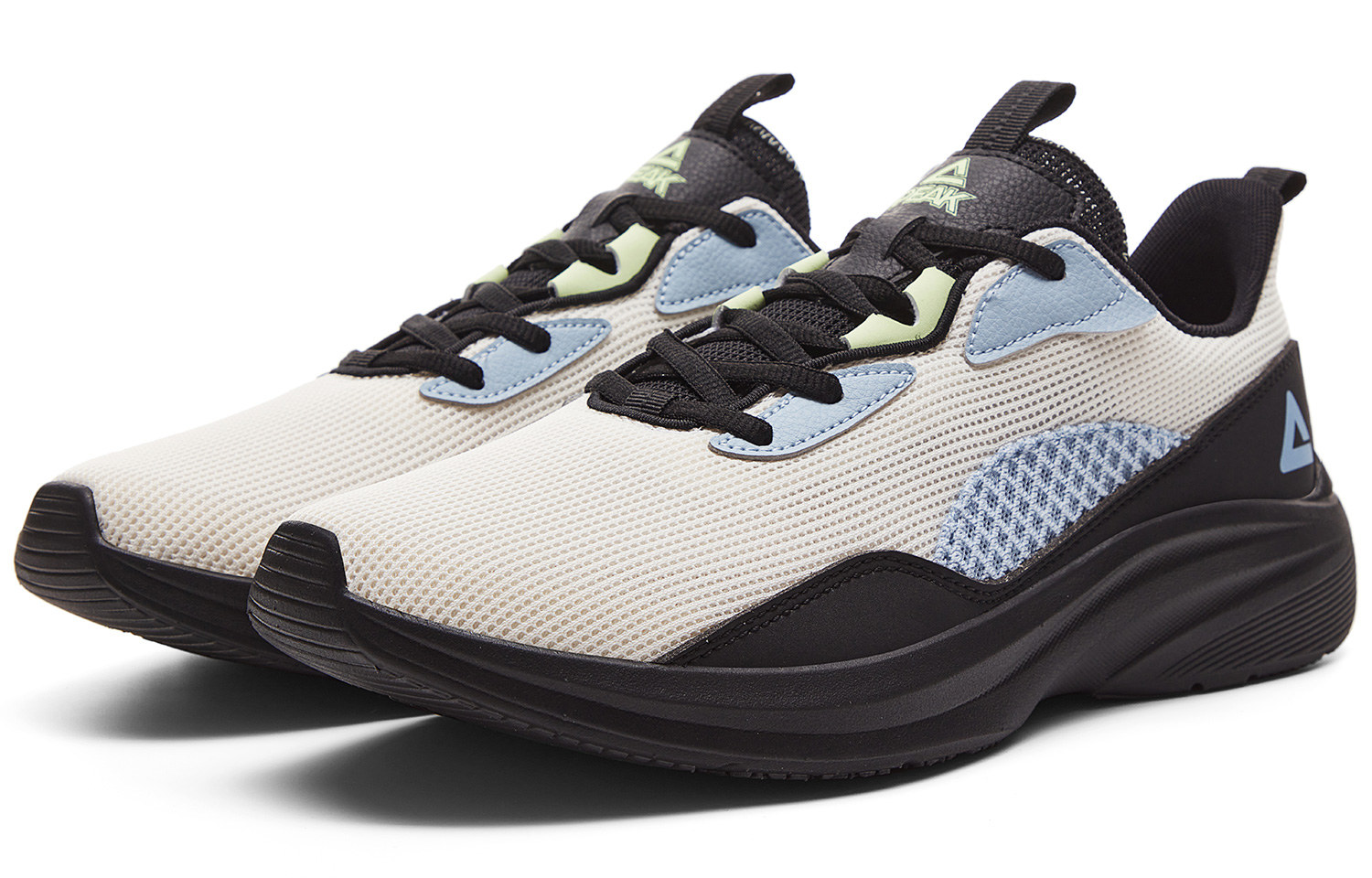 PEAK Cushioning Lightweight Rebound Cushioning Lightweight Rebound Low top Running Shoes Men’s Beige White Black