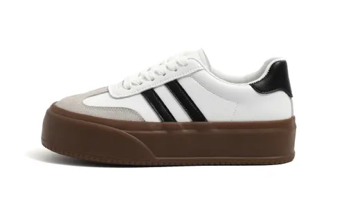 HUANQIU Slip Resistant Cushioning Abrasion Resistant Height Increasing Low top Skateboard Shoes Women's
