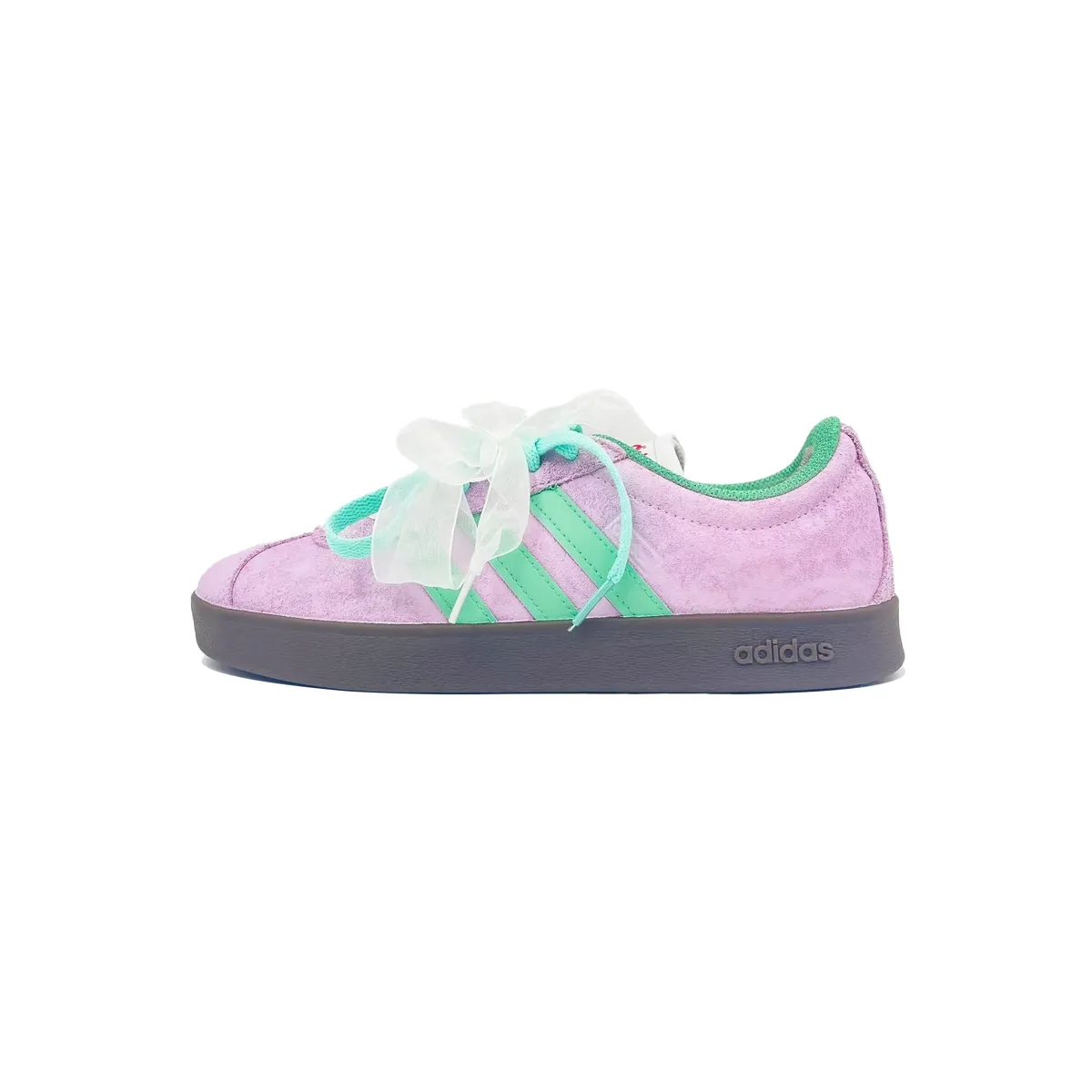 Adidas VL COURT 2.0 Pink Litchi Bubble Lightweight Low top Skateboard Shoes Unisex Pink Purple