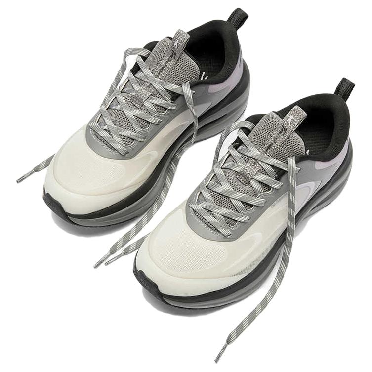 QIAODAN Cushioning Slip Resistant Cushioning Slip Resistant Low top Casual Running Shoes Women’s Beige Gray Purple
