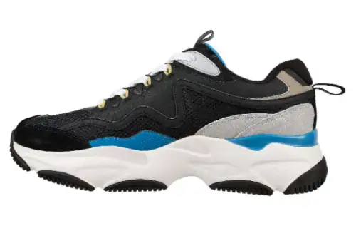 Skechers Abrasion Resistant Breathable Low top Running Shoes Men's Black Blue
