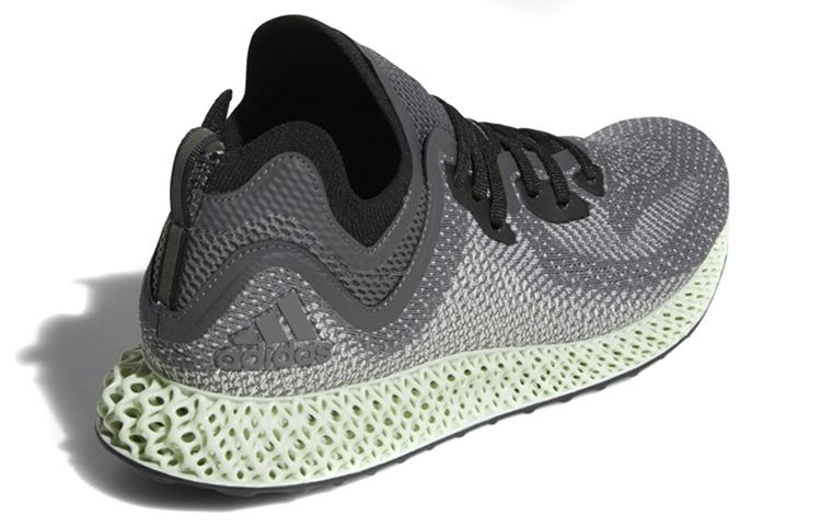 Мужские кроссовки adidas Alphaedge 4D (серо-зеленые) — Чёрный / серый / зелёный — фото 4