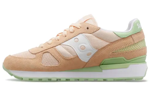 Saucony Shadow Original Running Shoes Women's Low Top Apricot/White/Green