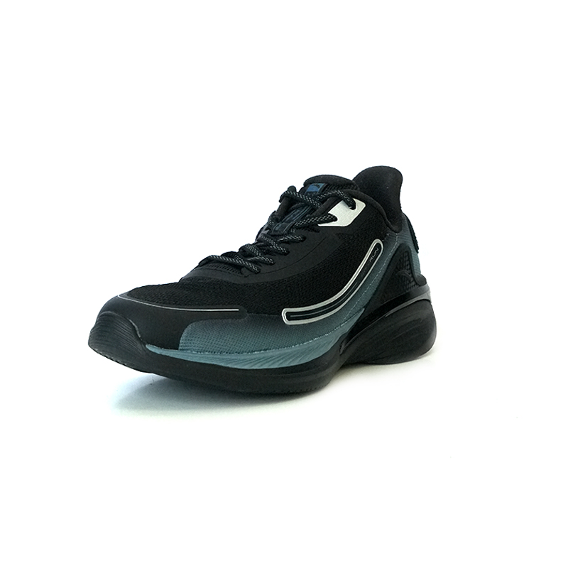 Anta Cushioning Slip Resistant Abrasion Resistant Low top Running Shoes Men’s Black Blue Silver