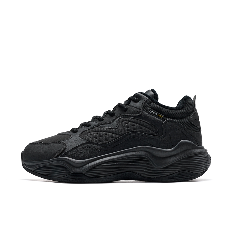 XTEP Fleece Lined Comfortable Minimalist Style, Insulated Shoes Slip Resistant Abrasion Resistant Mid top Running Shoes