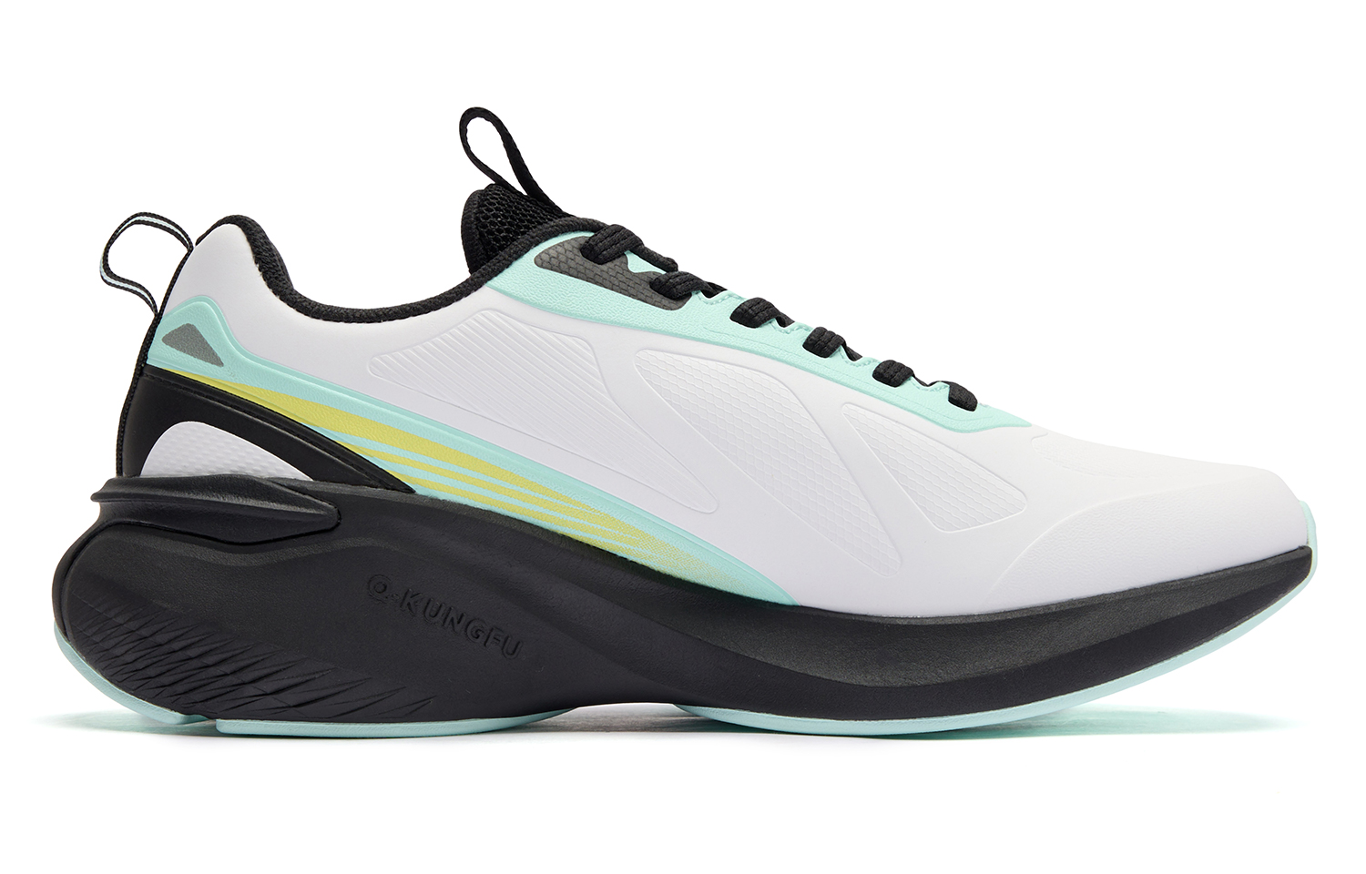 QIAODAN Cushioning Slip Resistant Abrasion Resistant Low top Casual Running Shoes Men’s White Black