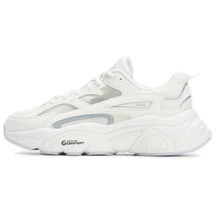 FILA Fila Mars 1 Mars S leather single-layer sports shock-absorbing and wear-resistant low-cut lifestyle shoes for women white gray