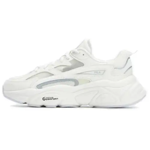 FILA Fila Mars 1 Mars S leather single-layer sports shock-absorbing and wear-resistant low-cut lifestyle shoes for women white gray