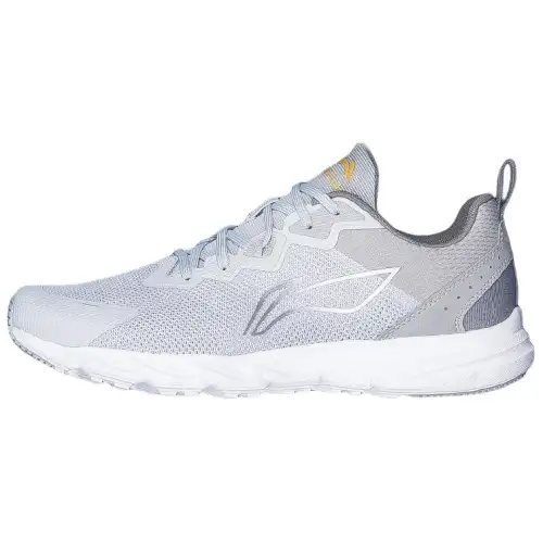 Li Ning Abrasion Resistant Breathable Low top Casual Running Shoes Men's Gray