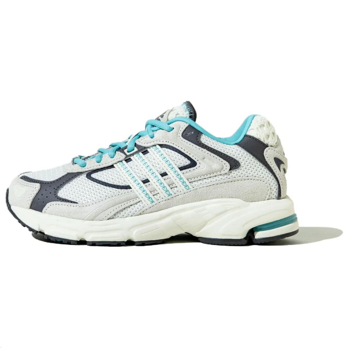 Adidas Originals Response Cl Textile, Leather Low top Casual Running Shoes Women's White Blue