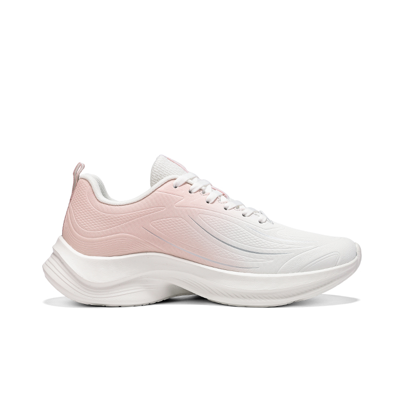 XTEP Synthetic Leather Cushioning Abrasion Resistant Cushioning, Wear Resistant Low top Casual Running Shoes Women’s