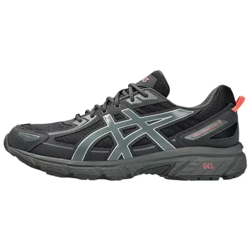 ASICS Gel Venture 6 Fabric Cushioning Low top Gel Cushioning Gel Trail Running Casual Running Shoes Unisex Black Green