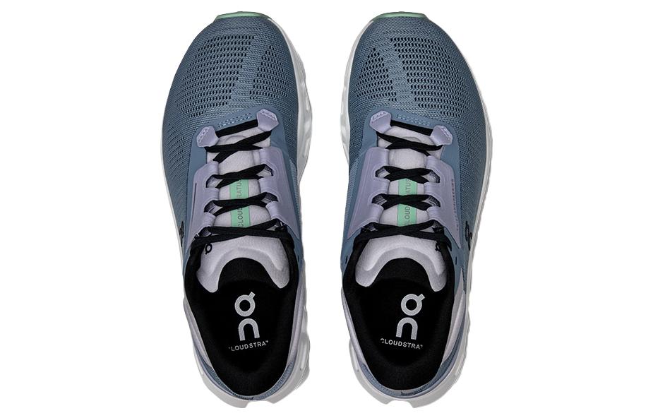 On Cloudstratus 3 Cushioning Low top Running Shoes Women’s Gray Blue
