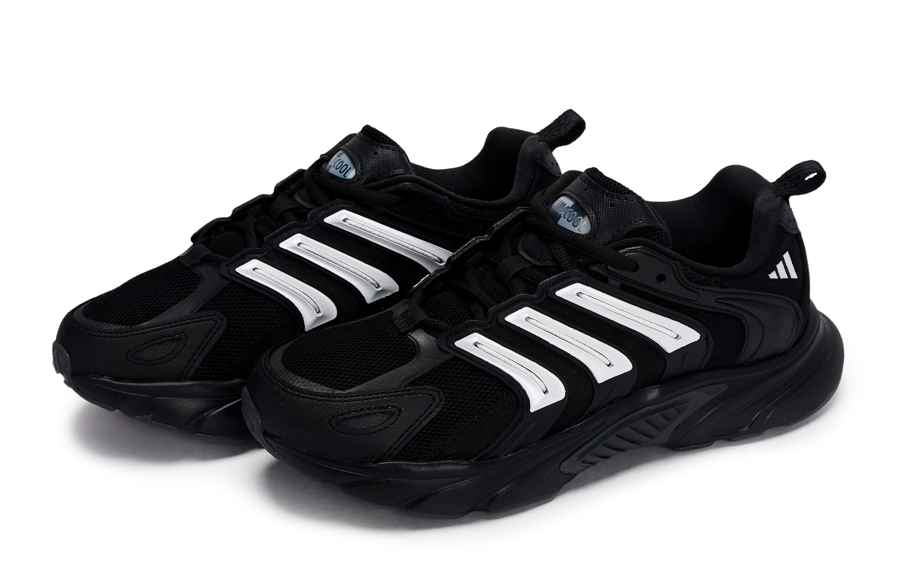 Adidas CLIMACOOL BOUNCE Slip Resistant Abrasion Resistant Low top Running Shoes Unisex Black Silver